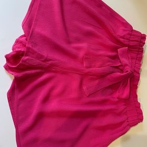 Hot pink Crepe shorts